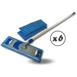 Kibros - balai easy press seul avec 3 serpillires frange microfibre avec ?illets 40 cm - quantit x ...