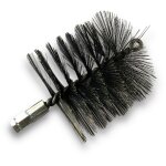 Brosse � tube pro acier � 120 mm raccord m12175 femelle ame en acier torsad� nettoyage brossage tube ...