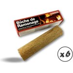 Kibros - bche de ramonage chimique chemine insert pole chaudire foyers ouverts - lot de 6 - buche ...