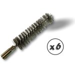 Ecouvillon inox condenseur lot de 6 � 20 mm raccord laiton taraud� m6 femelle torsade en acier galvanis� ...