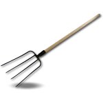 Fourche 4 dents fines manche 120 cm en bois tte acier forg fumier foin - quantit x 1 - fourche 4 dents ...