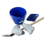 Kit balai  franges espagnol 2 serpillires seau 10 l panier essoreur - quantit x 1 - ensemble balai ...