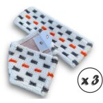 Kit nettoyage avec balai serpillre seau essoreur 2 recharges micro - fibres - lot de 3 - pack de 2 recharges ...