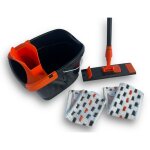 Kit nettoyage avec balai serpillre seau essoreur 2 recharges micro - fibres - a l'unit - ensemble complet ...