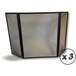 Kibros - pare - flamme pare - feu de chemine ou pole - lot de 3 - protection pare - flammes