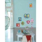 Thedecofactory - kids lab - stickers repositionnables cadres photos ludiques multi
