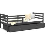 Kids literie - lit enfant malo 90x190 ( sans matelas ) gris - gris livr� avec le sommiers et tiroir.