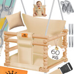 Balan�oire b�b� si�ge de balan�oire avec rembourrage balan�oire en bois avec anti - bascule jusqu'� 60kg ...