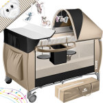 Kidiz - lit bb 3 en 1 lit de voyage combin lit bb avec matelas  langer moustiquaire parc bb de ...