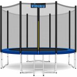 Kiduku trampoline � 244 cm kit complet avec filet de s�curit�, �chelle, housse de bord, ancrage au sol ...