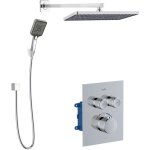 Arkas i - set de douche avec mitigeur encastr�, 2 sorties, avec accessoires et corps d'encastrement, ...