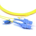 Jarretire optique, duplex 2mm os2 sc / lc, jaune, longueur 2m