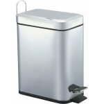 Poubelle rectangulaire en acier avec pdale lt. 5