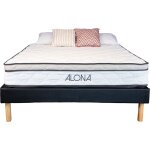 Ensemble matelas et sommier 140x190 - 25, 5 cm - accueil moelleux - soutien ferme - 5 zones de confort ...