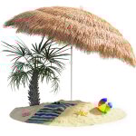 Kingsleeve - parasol inclinable hawaii 192 cm parasol de plage � 160 cm r�glable jardin terrasse ext�rieur ...