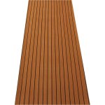 Tapis eva imitation teck 240x90 cm ? antid�rapant pour bateau ? �paisseur 5 mm ? colle forte � l'arri�re ...