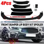 Kingso - autsome 4 pices noir lvre avant menton pare - chocs spoilers kits de carrosserie pour voiture ...