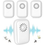 Kinsi - lot de 4 repulsif ultrasons, ultrason souris et rats, sr et non toxique