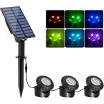 Lampes solaires de bassin led, 6 couleurs, �tanch�it� ip68, marche / arr�t automatique, lampes solaires ...