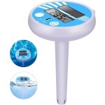 Thermom�tre de piscine num�rique solaire flottant - thermom�tre de piscine �lectronique - avec �cran ...
