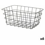 Kinvara - panier polyvalent en m�tal noir 30, 3 x 14 x 22, 5 cm rectangulaire (6 pi�ces)