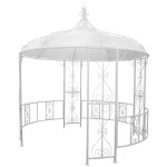 Kiosque de jardin en mtal faon fer forg d300 x h305 cm - blanc - tilcara