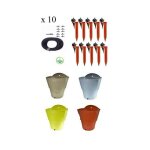 Iriso - kit arrosage goutte  goutte 10 goutteurs et rserve d'eau, couleur vert