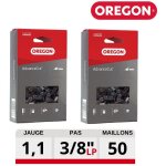 Kit 2 chaines tron�onneuse oregon advancecut 3 / 8lp 043 50 dents
