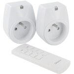 Kit de 2 prises telecommandees on / off avec telecommande - chacon Kit de 2 prises telecommandees on / off avec telecommande - chacon