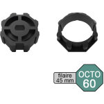 Kit adaptateur pour moteur de volet roulant filaire � 45 mm dans tube octo � 60 mm