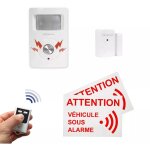 Kit alarme caravane autonome sans - fil essentiel 3 - dtecteur mouvement + ouverture + tlcommande ...