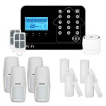 Kit alarme maison connect�e sans fil wifi box internet et gsm futura noire smart life lifebox kit4