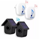 Kit alerte passage 600m - 2 dtecteurs autonomes 4 panneaux solaires & 2 carillons 35 mlodies volume ...