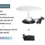 Kit antenne omni vhf uhf tv numérique + mini récepteur tnt hd snt - 360 - hd - avec base magnétique, ... Kit antenne omni vhf uhf tv numérique + mini récepteur tnt hd snt - 360 - hd - avec base magnétique, ...