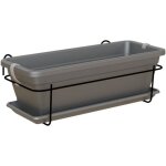 Kit balcon jardiniere venezia 50cm anthracite 50 x 19, 5 x h16, 3 cm - 1, 13l - artevasi
