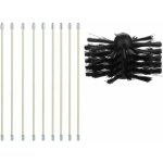 Kit brosse de chemine, outil nettoyage pour chemines brosse kit de ramonage ccontient 9 (40cm tiges ...