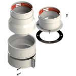 Kit de buse de dmarrage aspiration / refoulement en aluminium peint en blanc avec raccord  80 sans ...