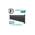 Kit clôture aluminium gris anthracite 18m - design - sur platines - 0, 60 mètre Kit clôture aluminium gris anthracite 18m - design - sur platines - 0, 60 mètre