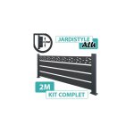 Cloture&jardin - kit clôture aluminium gris anthracite 2m - claire voie design - sur platines - 0, 95 ... Cloture&jardin - kit clôture aluminium gris anthracite 2m - claire voie design - sur platines - 0, 95 ...