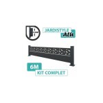 Cloture & jardin ? kit cl�ture aluminium gris anthracite 6m ? lames 2m x 20cm ? poteaux renforc�s insensibles ...