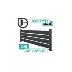 Kit cl�ture aluminium gris anthracite 8m - claire voie - sur platines - 0, 95 m�tre