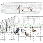 Kit clôture filet à poules 12 m avec porte 6 piquets double pointe Kit clôture filet à poules 12 m avec porte 6 piquets double pointe