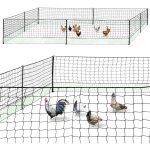 Kit clture filet  poules idmarket - 24 m - noir - avec porte - 9 piquets double pointe