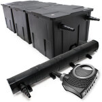 Wiltec - kit complet: cbf - 350c filtre de bassin jusqu' 90000 l biologique, neo10000 supereco pompe ...