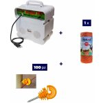 Kit complet pour clture lectrique : 1 x electrificateur 220v + 1x fil 250 mt 2, 2 mm + 100 pcs isolateur ...