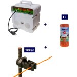 Kit complet pour clture lectrique : 1 x electrificateur 220v + 1x fil 250 mt 2, 2 mm + 100 pcs isolateur ...