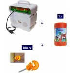 Kit complet pour clture lectrique : 1 x electrificateur 220v + 1 x fil 500 mt 4 mm + 100 pcs isolateur ...