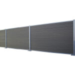 Kit complet extension cl�ture en composite coextrud� 1, 50 l x 1, 80 h (lames r�versibles) - coloris ...