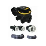 Kit complet gaines et vmc simple flux easyhome auto + grilles de ventilation bip aldes