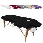 Kit complet de housses pour table de massage - confort plus - Éponge - noir - vivezen Kit complet de housses pour table de massage - confort plus - Éponge - noir - vivezen
